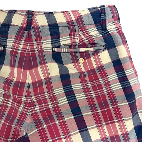 Polo Ralph Lauren Shorts Mens Size 33 Plaid Khakis Chino Flat Front - Picture 6 of 7